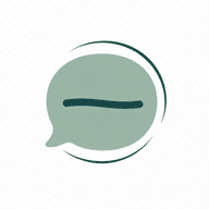 Logo Vriendelijk Nee zeggen — chatballon met minteken